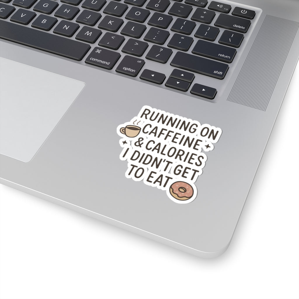 Running on Caffeine — Funny Mom Vinyl Sticker